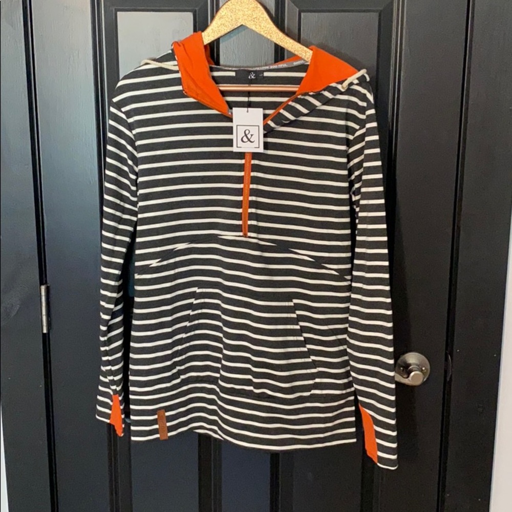 &Hoodie Striped